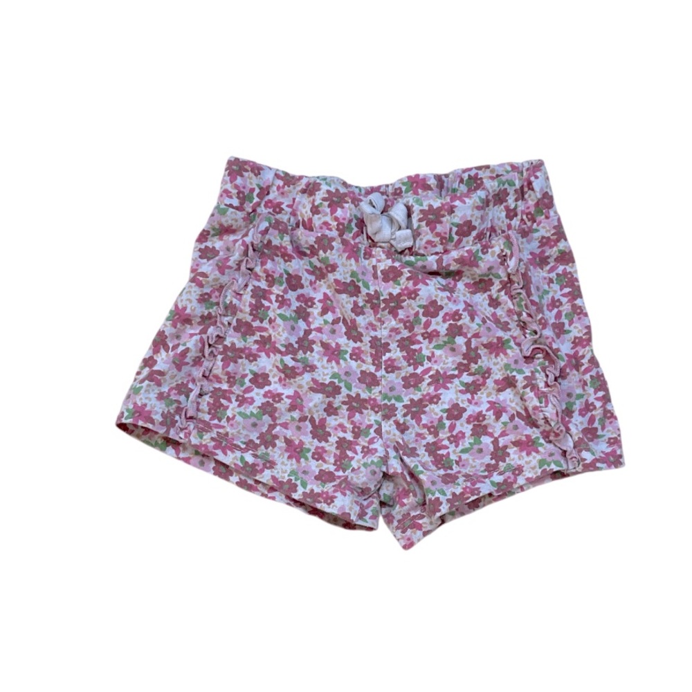 Pink and Green Floral Shorts